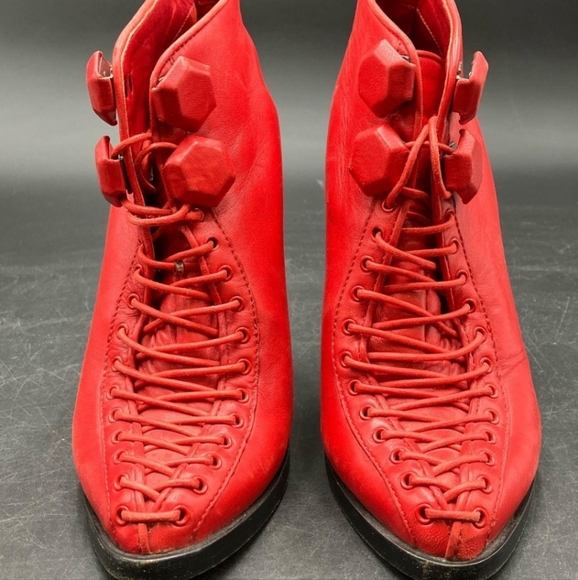 Givenchy red ankle boots Stiletto heel - Picture 2 of 11